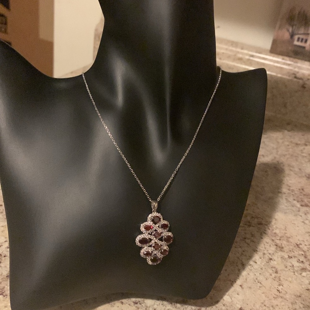 Nwt Elegant Solid Sterling Silver Gem’s Stone Pen… - image 1